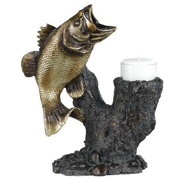CAL Lighting TA-605LC Bass Candle Holder in Antique Bronze