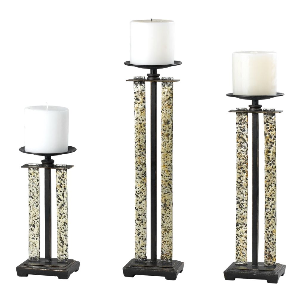 Cal Lighting Ta-947/3C Hammered Metal Candle Holders
