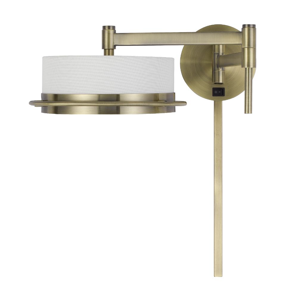 Cal Lighting WL-2929-AB 5" Height Sarnen Metal Wall Lamp in Antique Brass