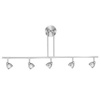 Cal Lighting SL-954-5-BS/MBS Brushed Steel 5 Light Canopy Mount Orbit Light with Mesh Brushed Steel Shade from the Serpentine Lights Collection