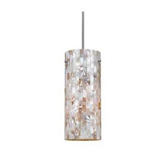 Cal Lighting UP-1018/6-BS Brushed Steel 1 Light Uni-Pack Mini Pendant with Multi Colored Shade