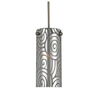 Cal Lighting UP-1019/6-BS Brushed Steel 1 Light Uni-Pack Mini Pendant with Grey Shade