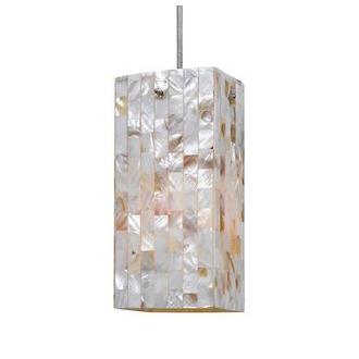 Cal Lighting UP-1029/6-BS Brushed Steel 1 Light Uni-Pack Mini Pendant with Multi Colored Shade