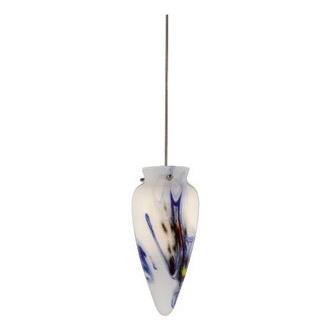 Cal Lighting UP-961/6-BS Brushed Steel 1 Light Uni-Pack Mini Pendant with Multi Colored Shade
