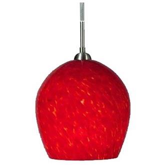 Cal Lighting UP-974/6-BS Brushed Steel 1 Light Uni-Pack Mini Pendant with Red Shade
