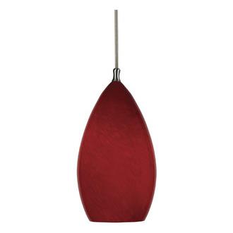 Cal Lighting UP-991A/6-BS Brushed Steel 1 Light Uni-Pack Mini Pendant with Red Shade