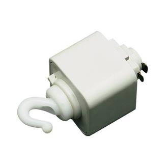 Cal Lighting HT-278-WH Frosted White Pendant Hook Adapter with Power Feed Clip for HT Track Systems