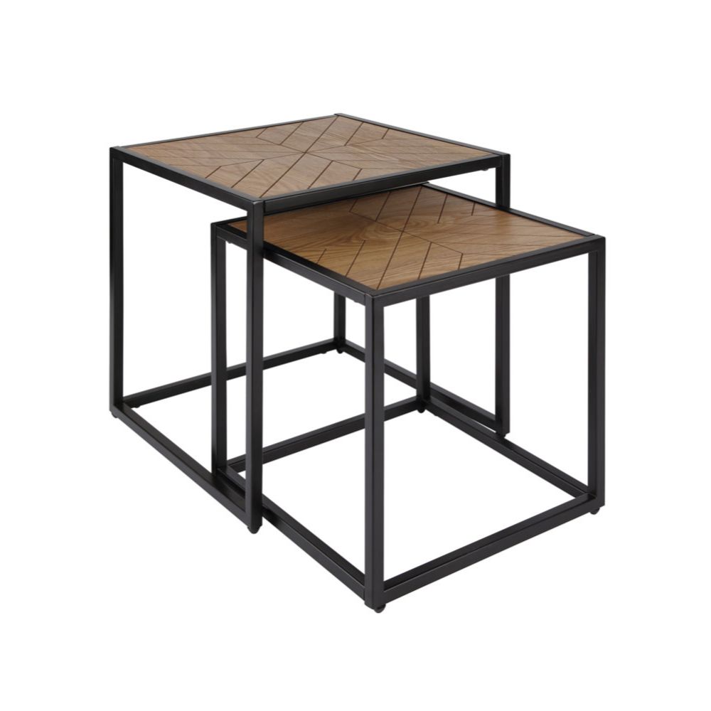 Canarm 203601-01 2 Set Side Tables in Brown/black
