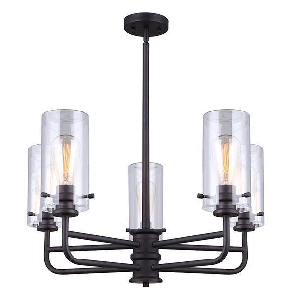 Canarm Ich679a05orb Albany 5 Lt Chandelier In Oil Rubbed Bronze