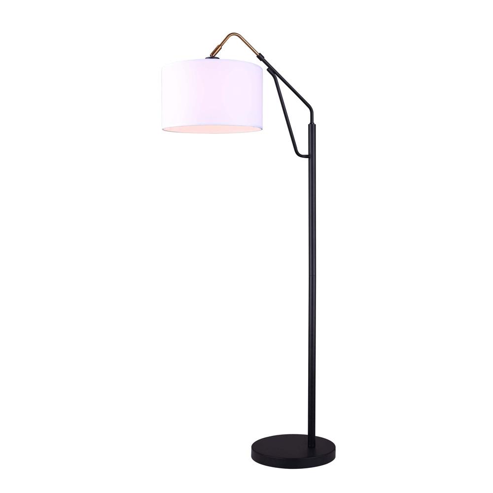 Canarm IFL1024A62BKG WINSTON 1 Lt Floor Lamp in Black and Gold