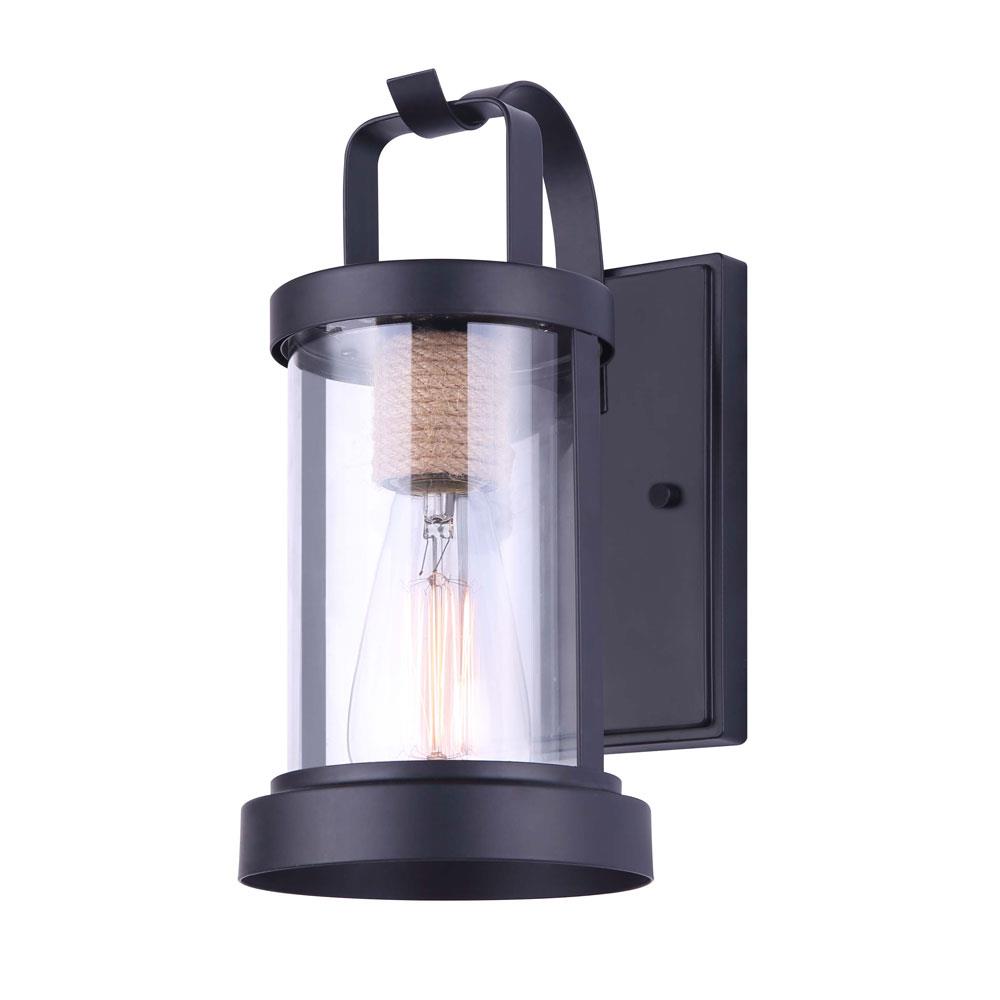 Canarm IOL457BKR Delano 1 Lt Outdoor Down Light, Clear Glass, Easy Connect Included