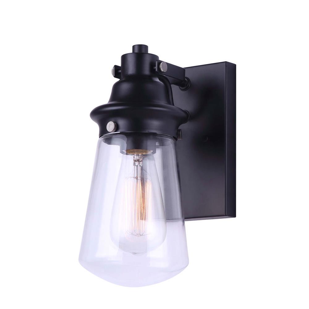 Canarm IOL458BK KORBER 1 Lt Outdoor Down Light, Clear Glass, Easy Connect Included