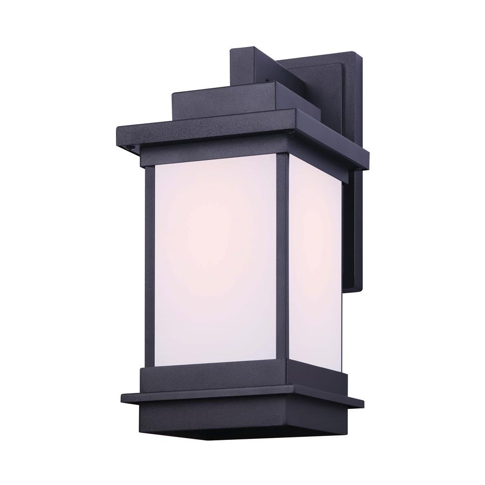 Canarm IOL472BK AKELLO 1 Lt Outdoor Down Light, Flat Opal Glass, Easy Connect Included