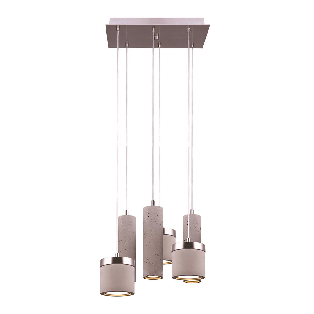 Canarm LPL158A06BN 6 Light Cohen, LED Pendant in Brushed Nickel