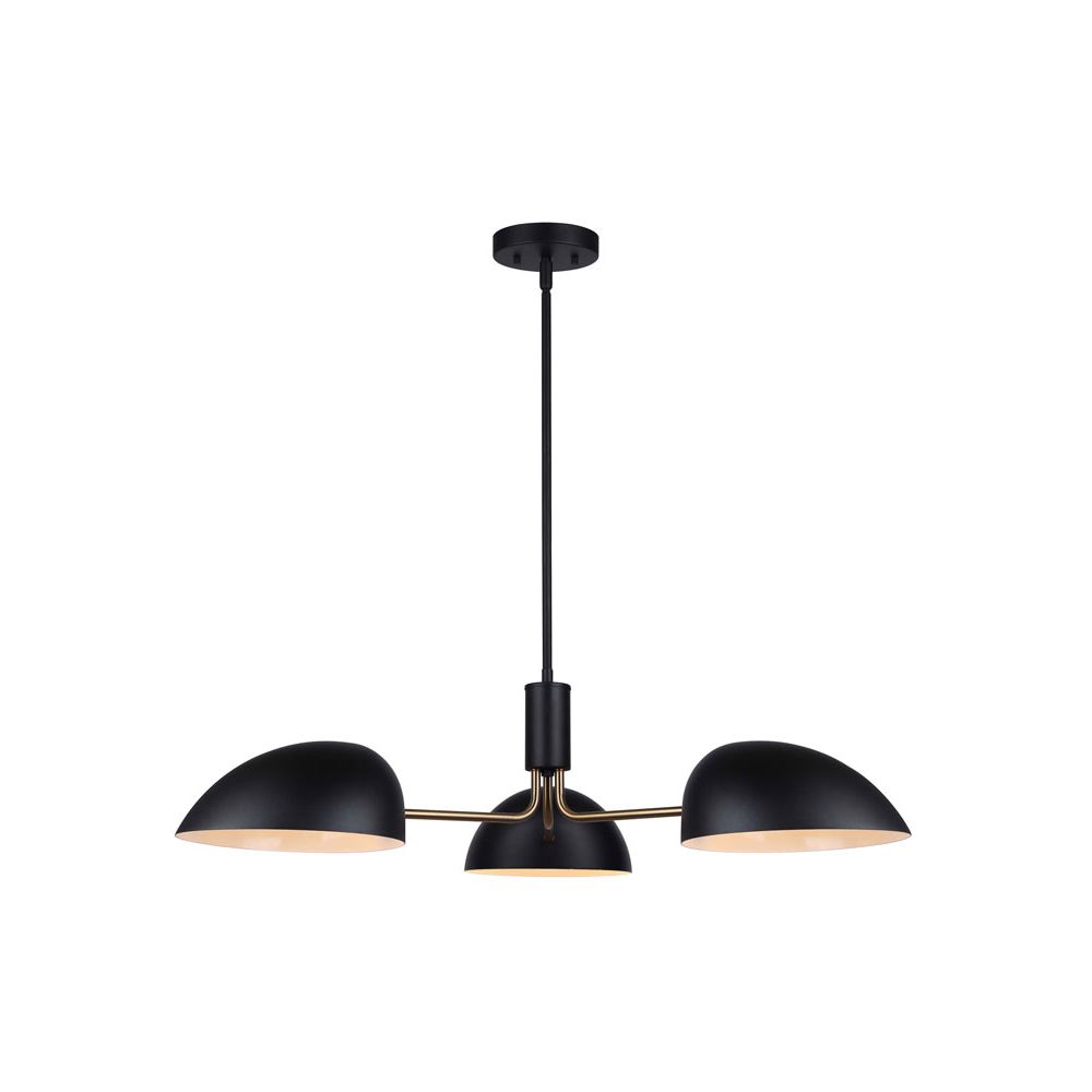 Canarm ICH1054A03BKG Hinton Chandelier in Black and Gold