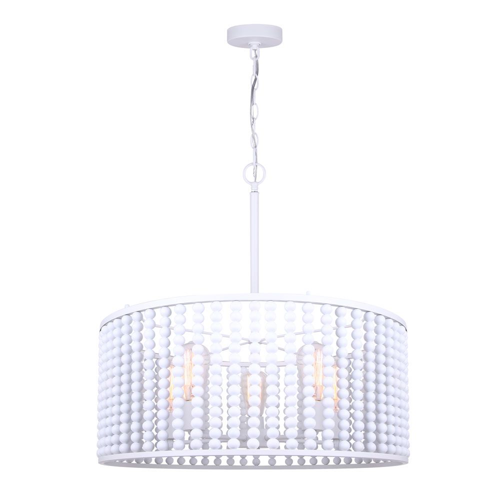 Canarm ICH1074A05WH24 Posy Chandelier in White