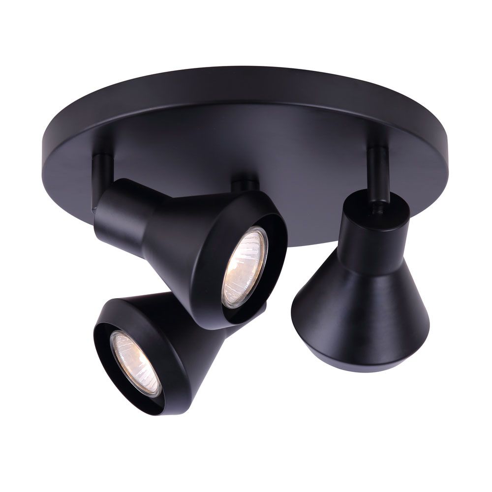 Canarm ICW1020A03BK10 Byck Track Ceiling Light in Black