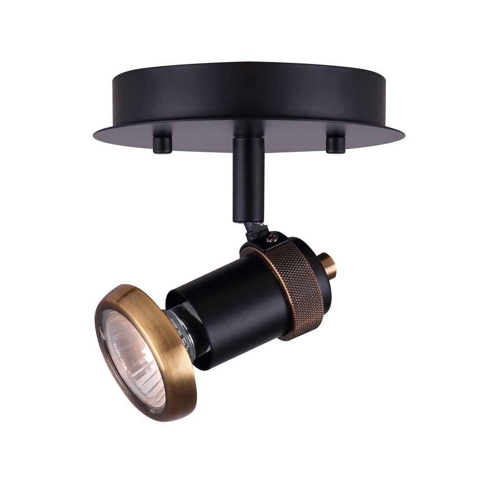 Canarm ICW1057A01BKG10 Tayte Track Ceiling Light in Black and Gold