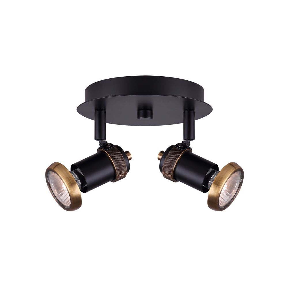 Canarm ICW1057A02BKG10 Tayte Track Ceiling Light in Black and Gold