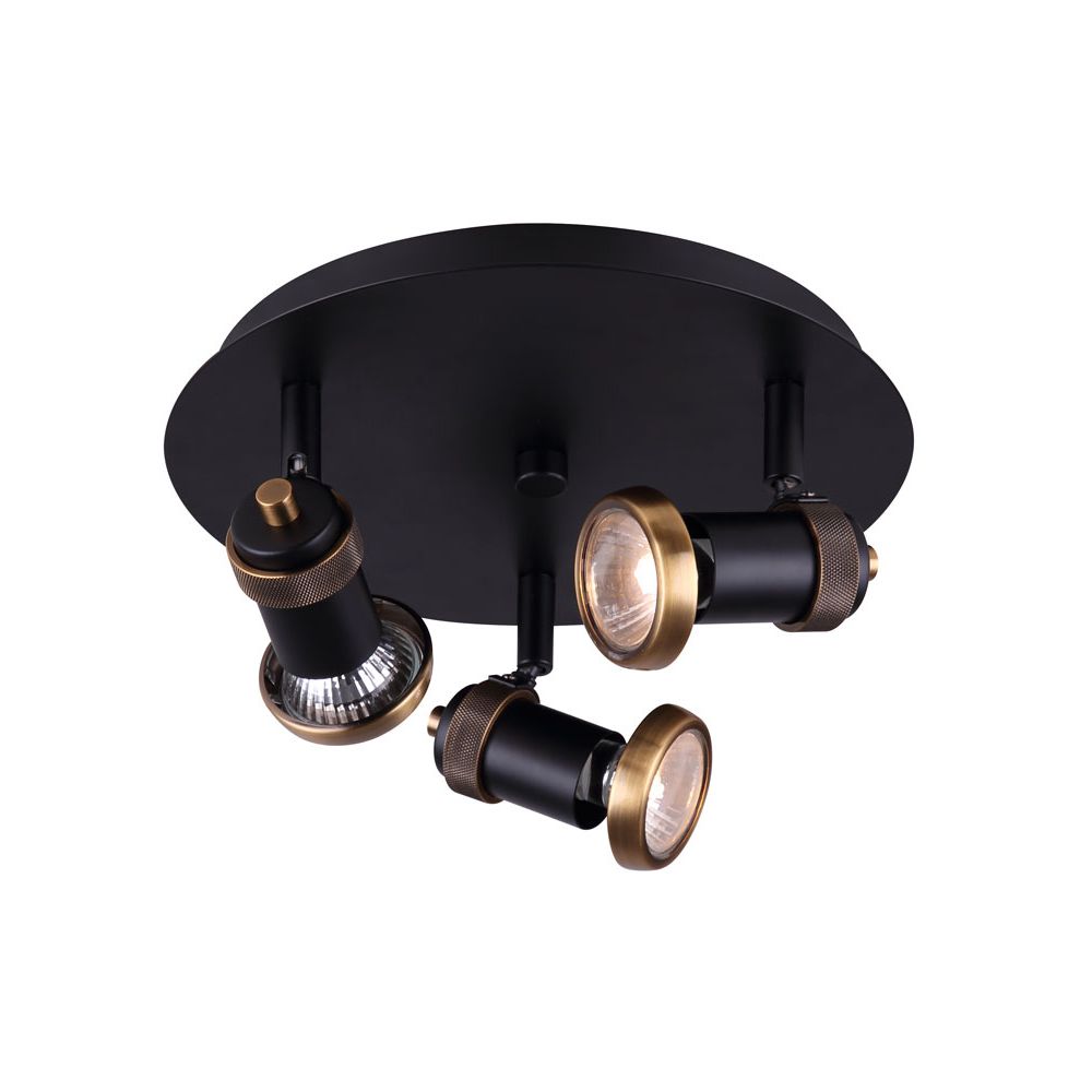 Canarm ICW1057A03BKG10 Tayte Track Ceiling Light in Black and Gold