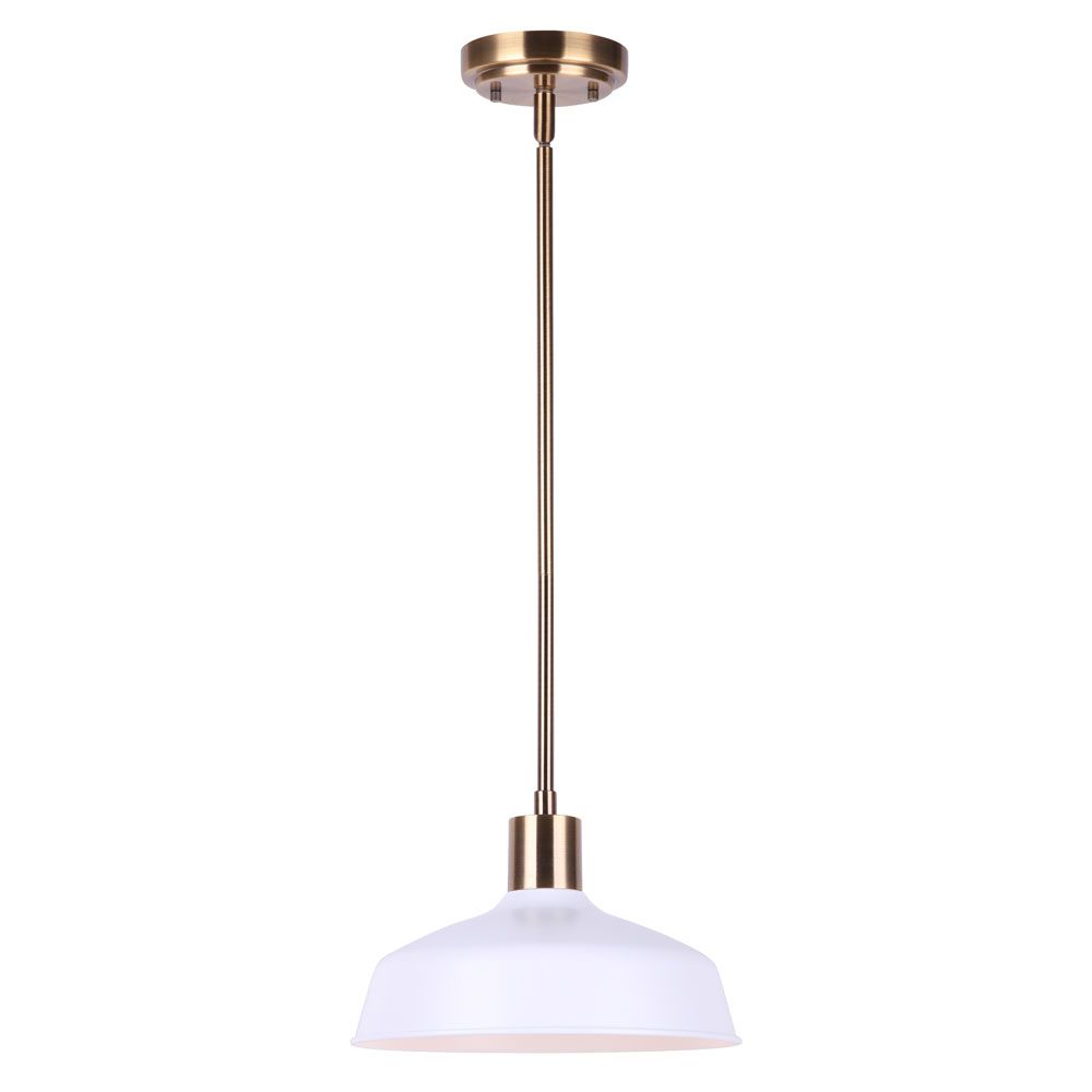 Canarm IPL1055A01GDW Bello Pendant in Gold and White