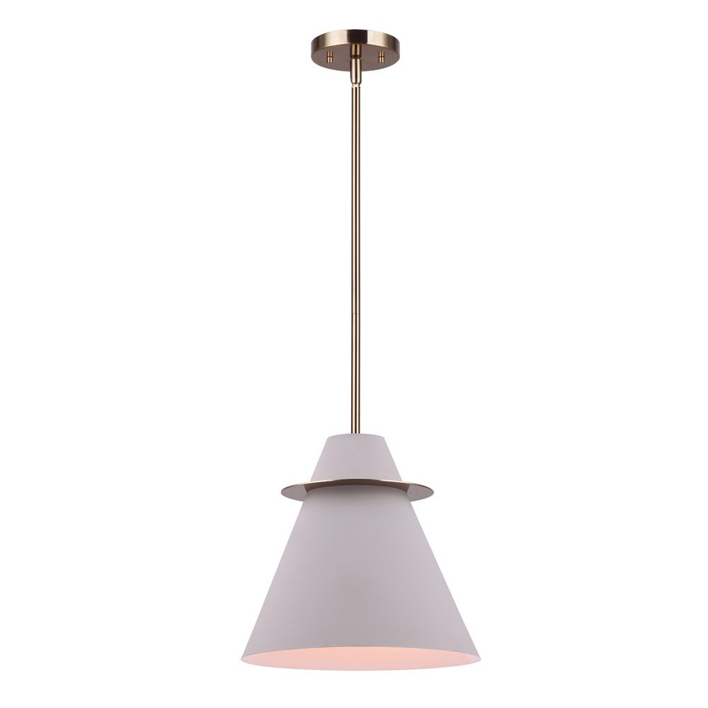 Canarm IPL1076A01MGG12 Talia Pendant in Gold and Matte Grey