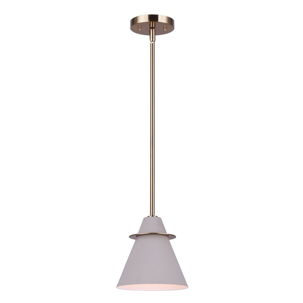 Canarm IPL1076A01MGG Talia Pendant in Gold and Matte Grey