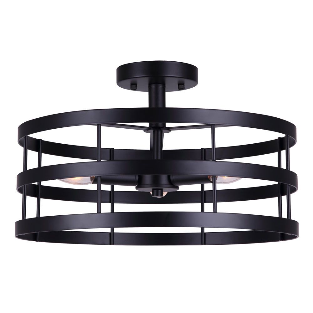 Canarm ISF1062A03BGB Ade Semi Flush Mount in Black and Gold