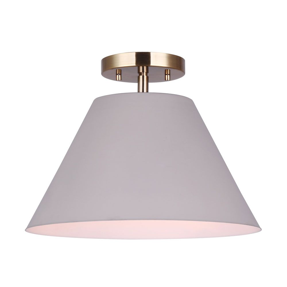 Canarm ISF1076A01MGG Talia Semi Flush Mount in Matte Grey and Gold
