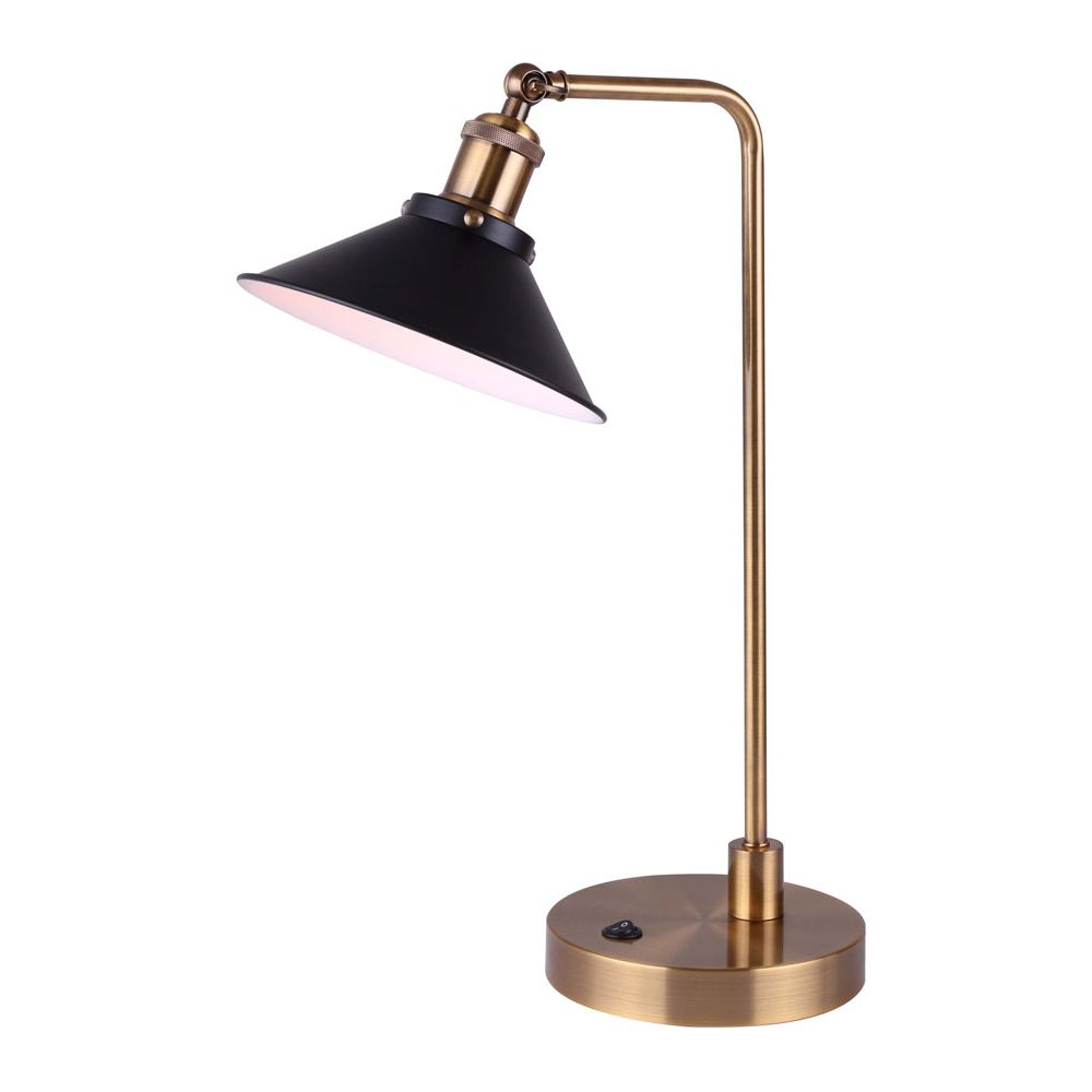 Canarm ITL1017A21BKG Tally Table Lamp in Black and Gold