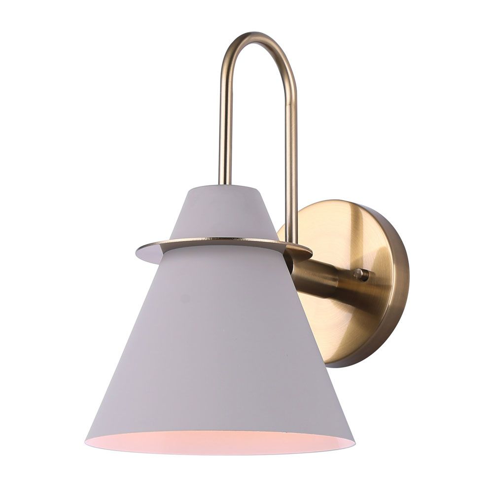 Canarm IVL1076A01MGG Talia Vanity Light in Matte Grey and Gold