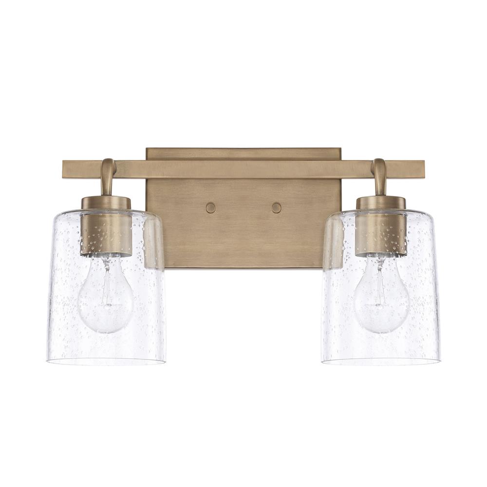 Homeplace by Capital Lighting 128521AD-449 2 Light Vanity Fixture in Aged Brass