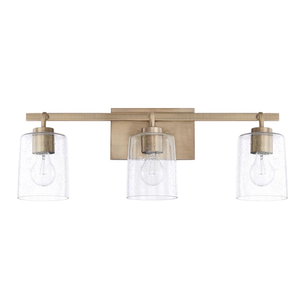 Homeplace by Capital Lighting 128531AD-449 3 Light Vanity Fixture in Aged Brass