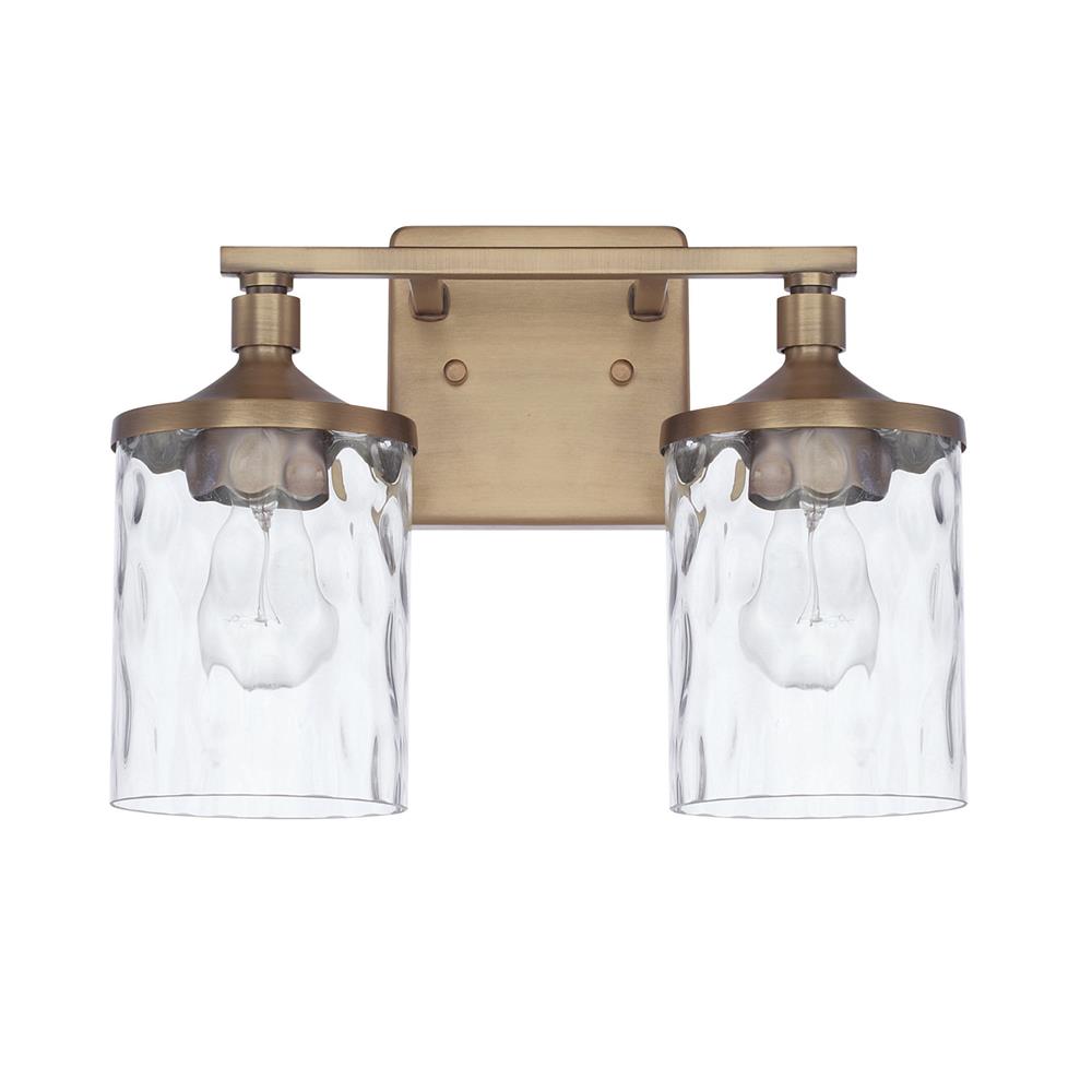 Homeplace by Capital Lighting 128821AD-451 2 Light Vanity Fixture in Aged Brass