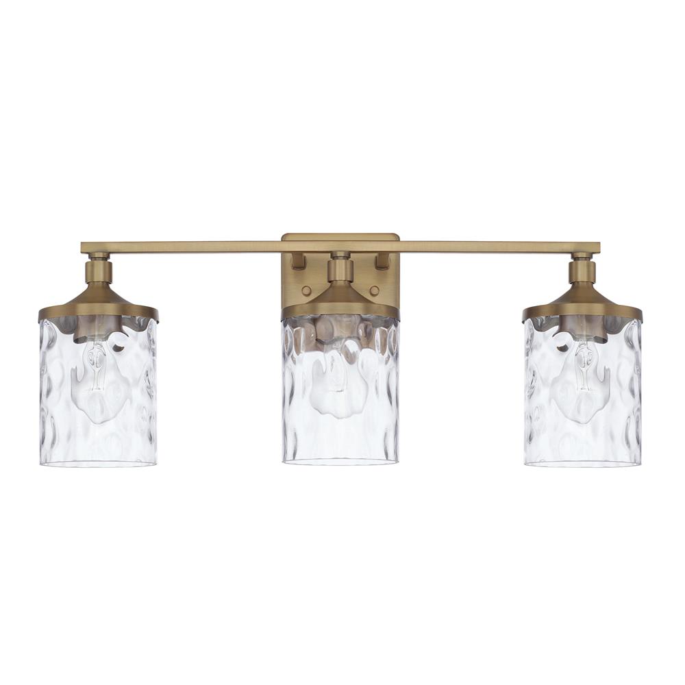 Homeplace by Capital Lighting 128831AD-451 3 Light Vanity Fixture in Aged Brass