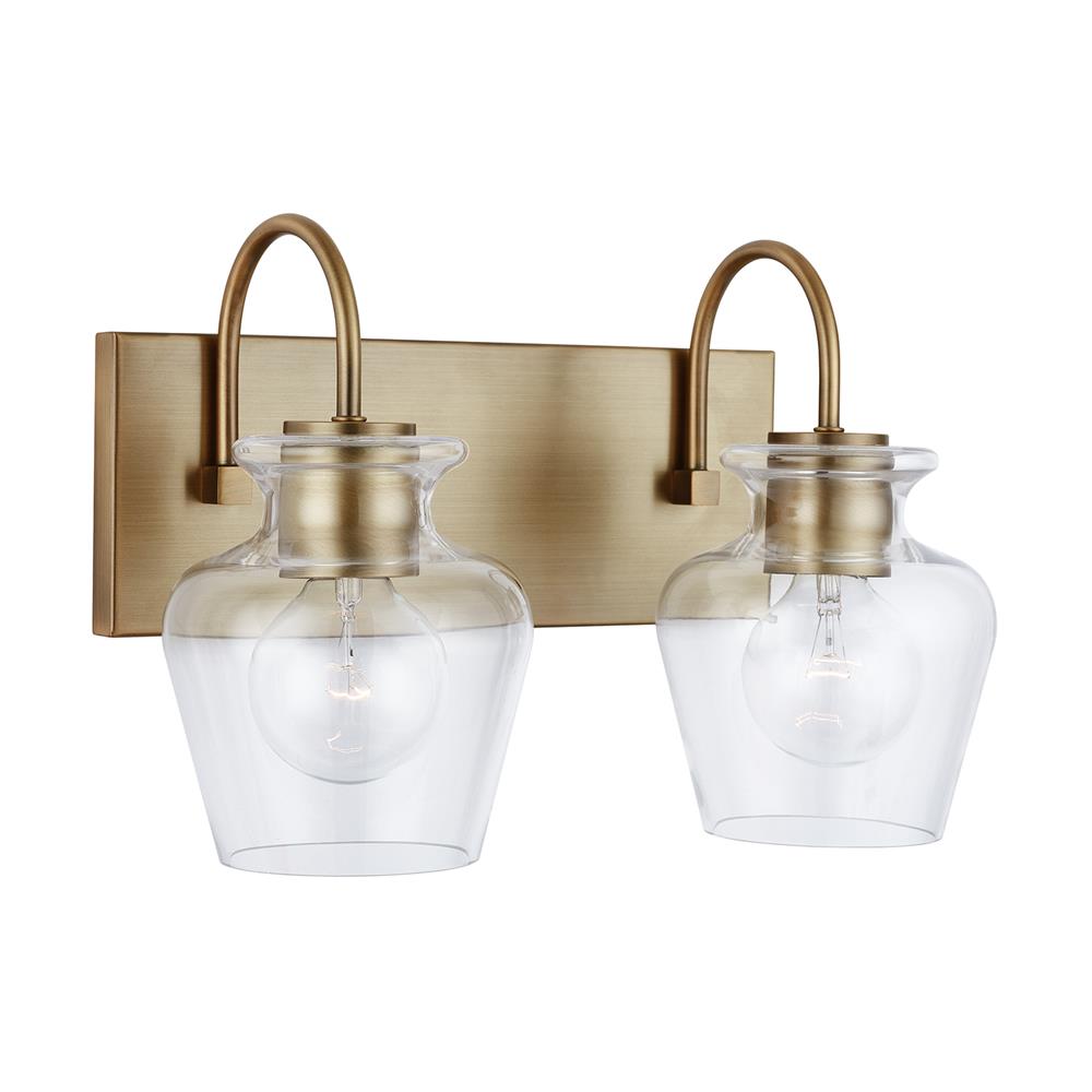 Capital Lighting 138121AD-490 Danes 2 Light Vanity in Aged Brass
