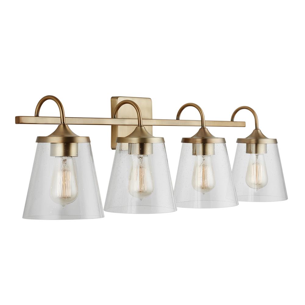 Capital Lighting 139142AD-496 Independent 4 Light Vanity in Aged Brass
