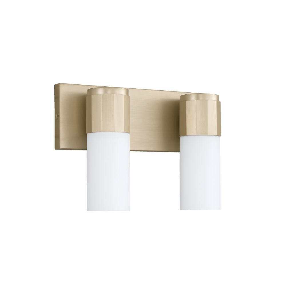 Capital Lighting 146221SF 14.5" W x10" H 2-Light Vanity in Soft Gold with Soft White Glass