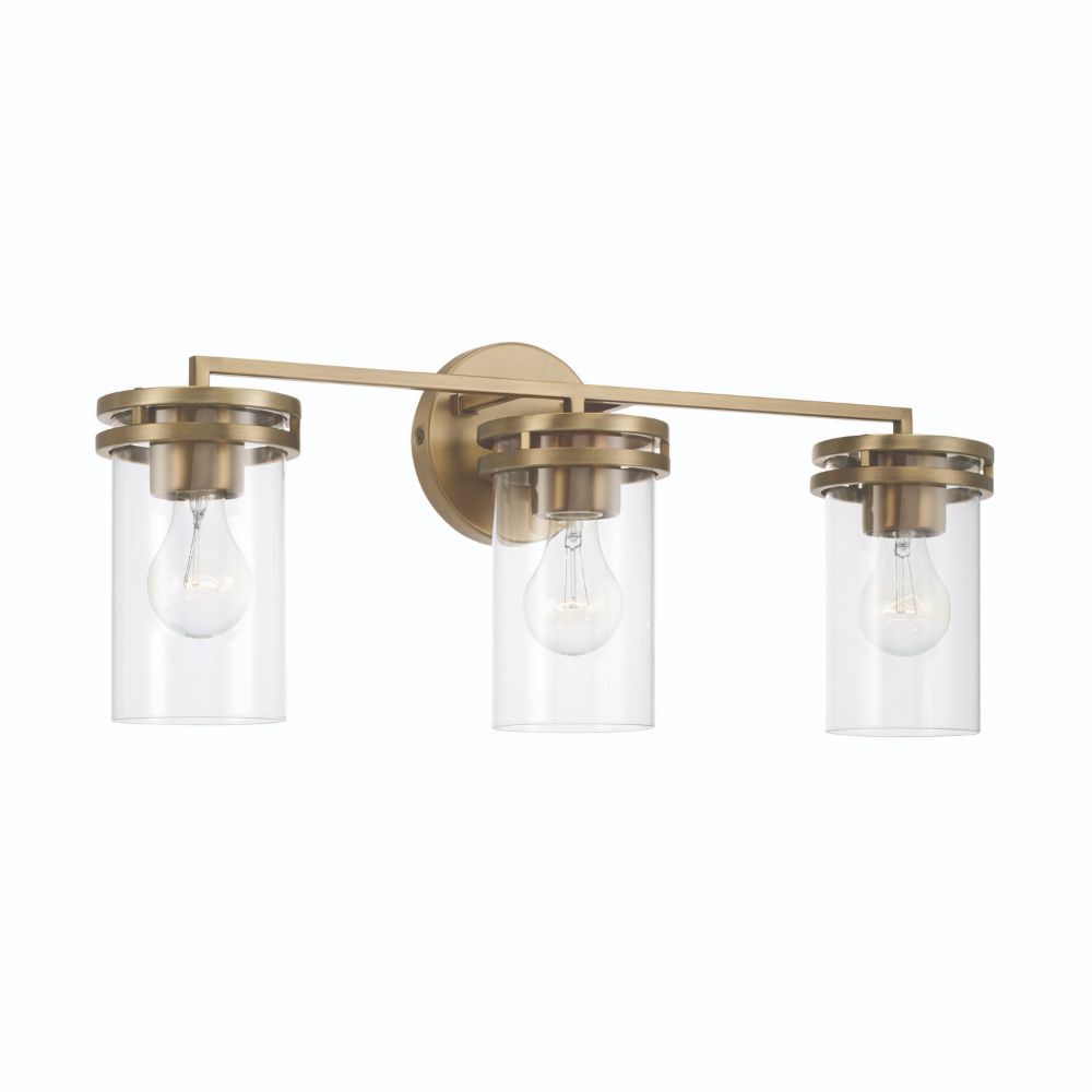 HomePlace Lighting 148731AD-539 3-Light Vanity in Aged Brass