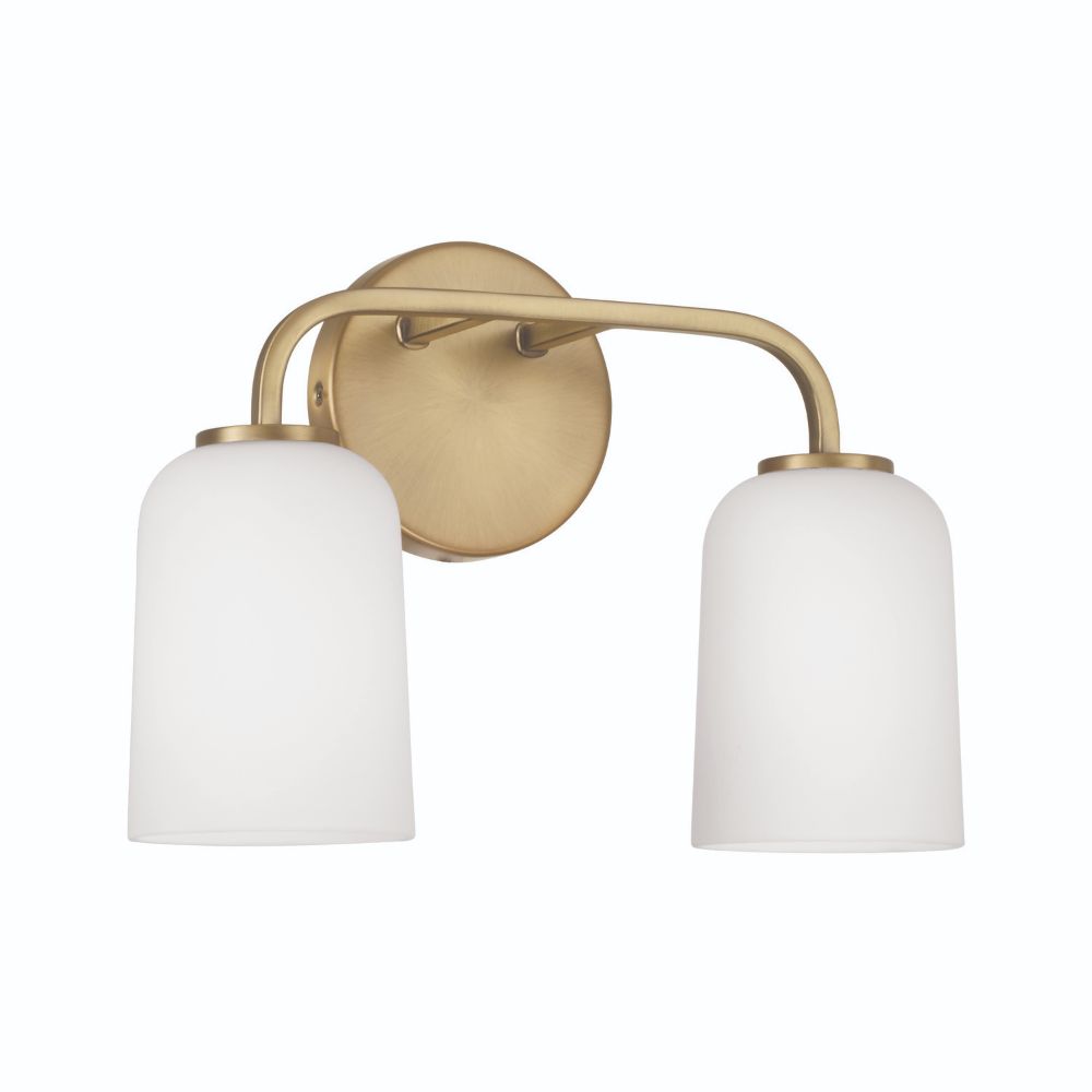 HomePlace Lighting 148821AD-542 2-Light Vanity in Aged Brass