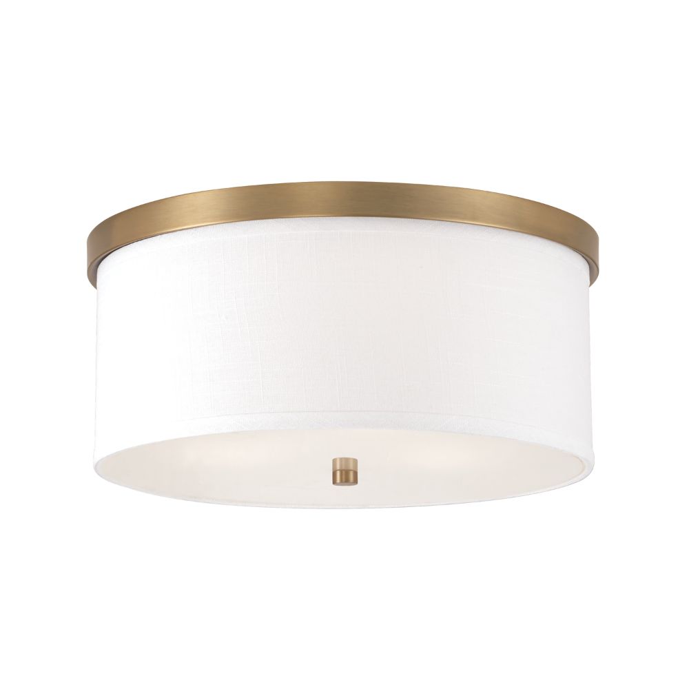 Capital Lighting 2015AD-480 3-Light Flush Mount in Aged Brass