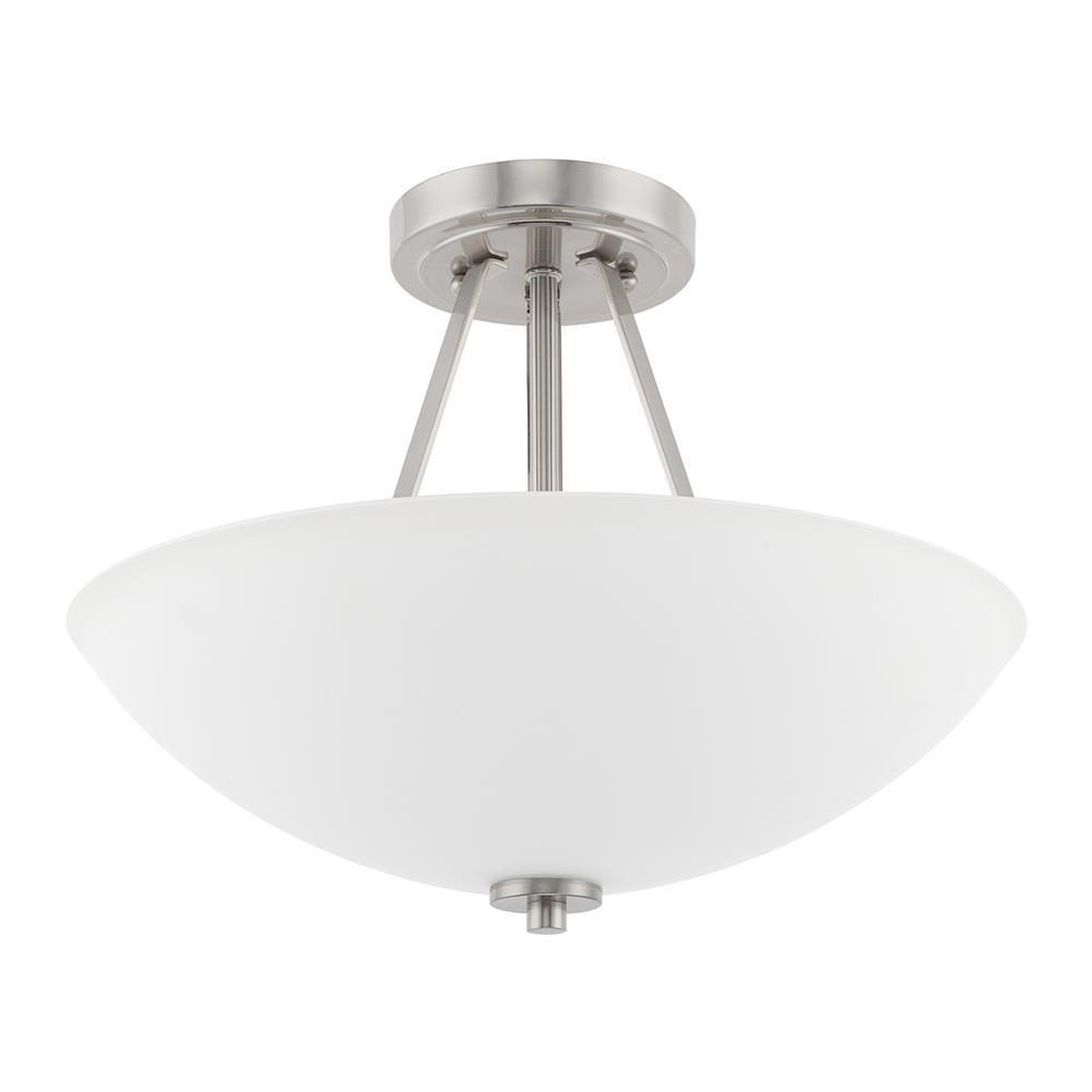 Homeplace by Capital Lighting 218921BN 218921BN 2 Light Semi-Flush in Brushed Nickel