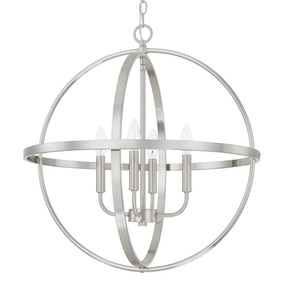 Homeplace by Capital Lighting 317542BN 317542BN 4 Light Pendant in Brushed Nickel