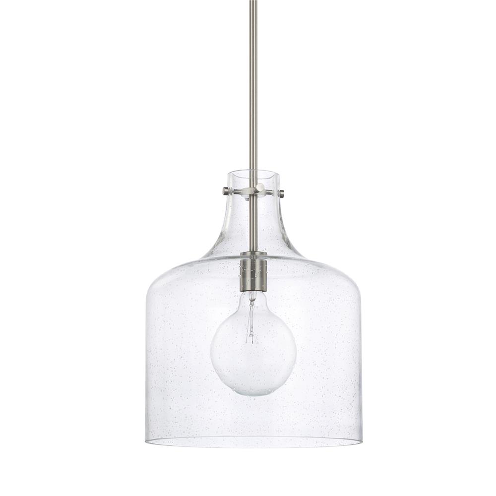 Homeplace by Capital Lighting 325712BN 1 Light Pendant in Brushed Nickel