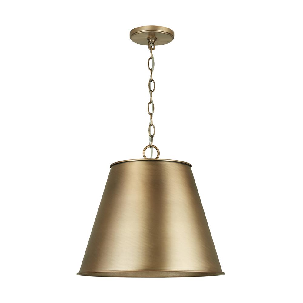 Capital Lighting 337811AD Independent 1 Light Pendant in Aged Brass