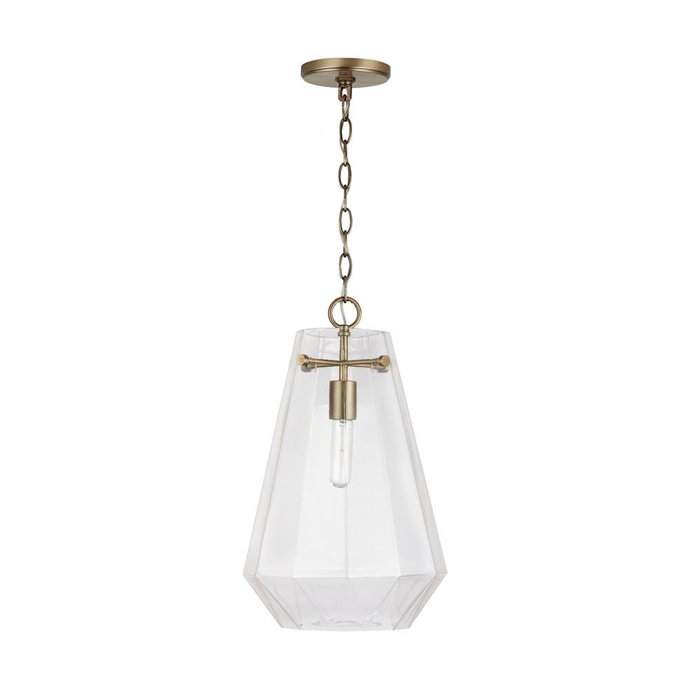 Capital Lighting 338316AD Independent 1 Light Pendant in Aged Brass