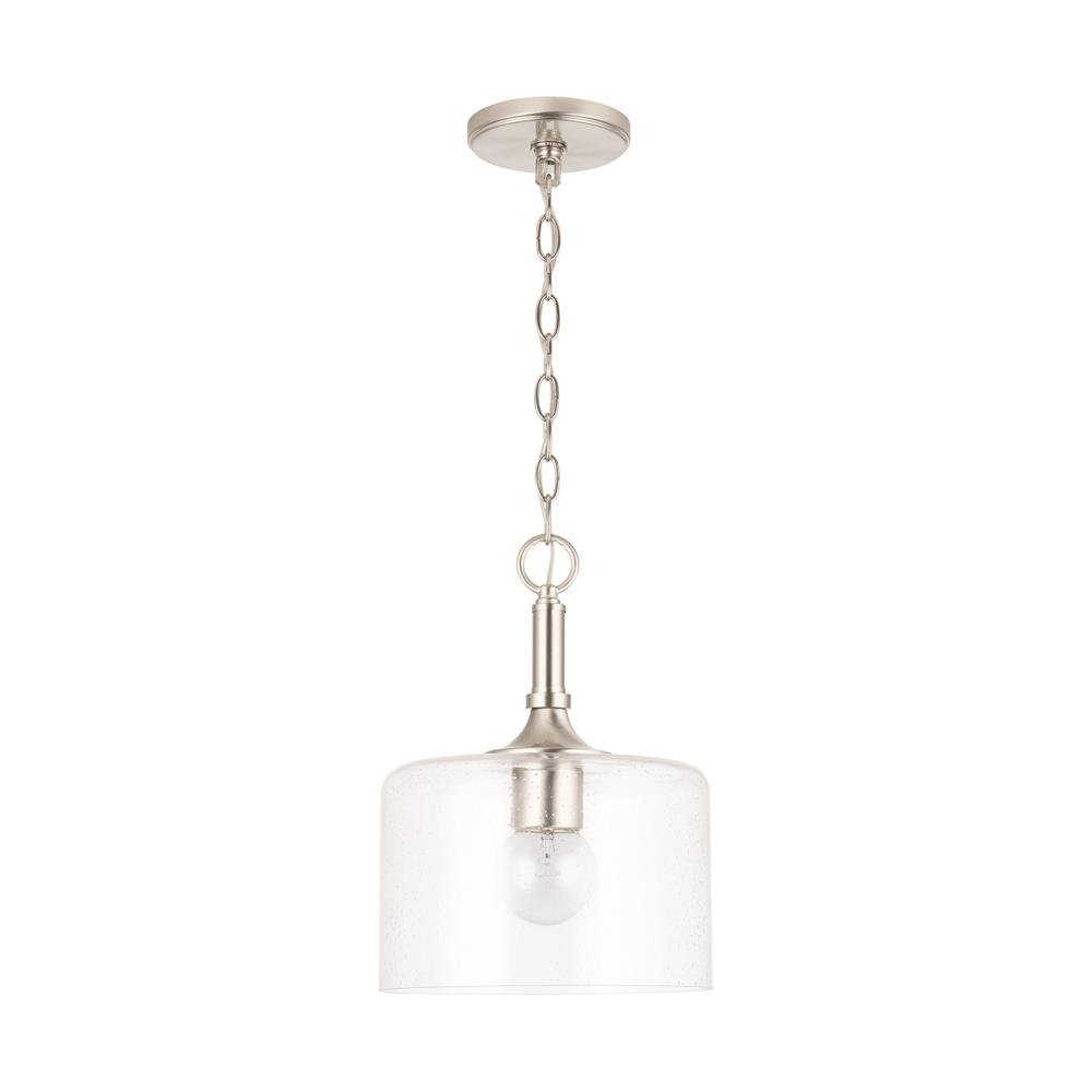 HomePlace by Capital Lighting 339311BN Carter 1-Light Pendant in Brushed Nickel