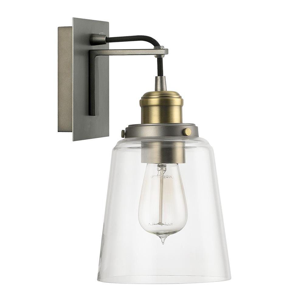 Capital Lighting 3711GA-135 Sconce Graphite With Aged Brass 1 Light Sconce