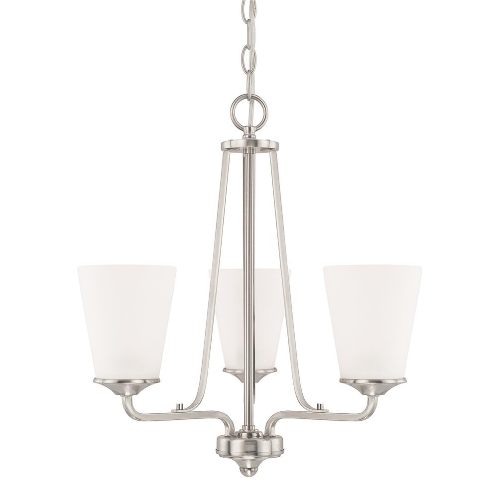 Homeplace by Capital Lighting 414131BN-331 414131BN-331 3 Light Chandelier in Brushed Nickel