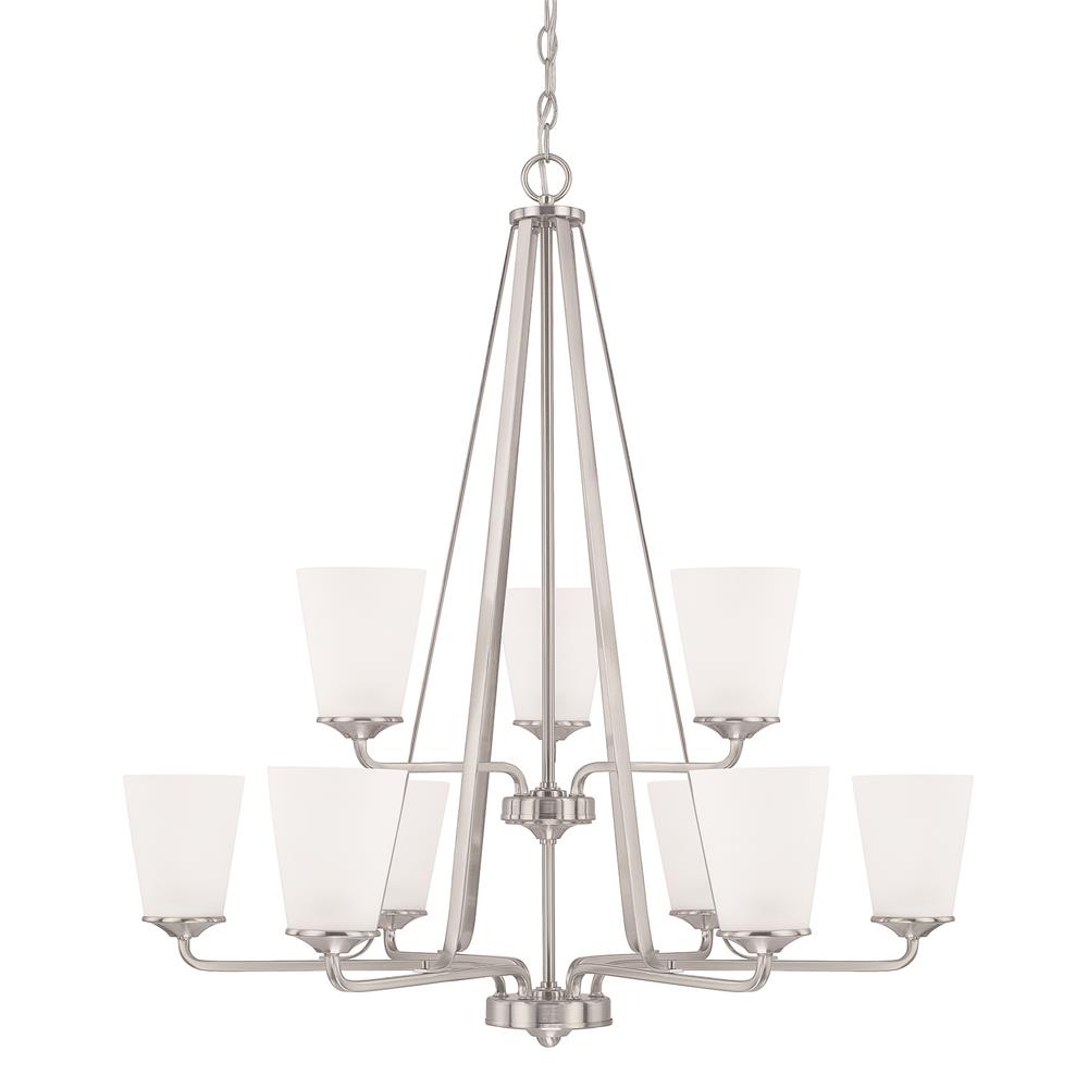 Homeplace by Capital Lighting 414191BN-331 414191BN-331 9 Light Chandelier in Brushed Nickel